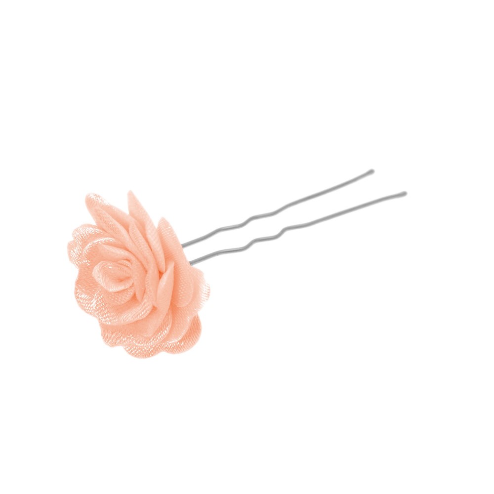 Набор заколок шпилек для волос с тканевым цветком 24шт (12874) 6