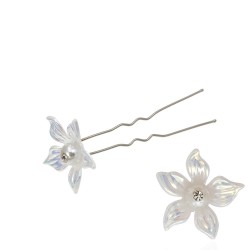 Набір шпильок для волосся з пластиковою квіткою 30шт (3040)