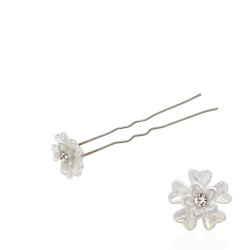 Набор заколок шпилек для волос с пластиковым цветком 36шт (3044)