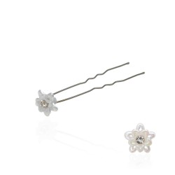 Набор заколок шпилек для волос с пластиковым цветком 48шт (3048)