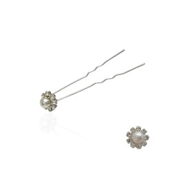 Набір шпильок для волосся з перлами і стразами 24шт (3911)