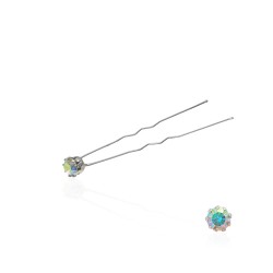 Набір шпильок для волосся зі стразами хамелеонового кольору (9 лапок) 36шт (4843)