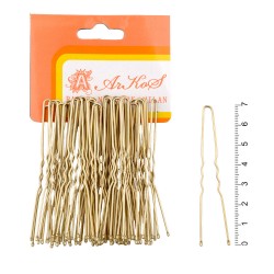  Набір шпильок у пакеті 7см золотистий (6737)