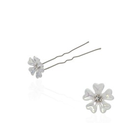 Набор заколок шпилек для волос с пластиковым цветком 36шт (8126)