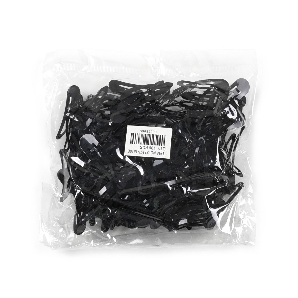 (33-12848) Набір шпильок-хлопушок 5см 100шт глянсовий чорний 2