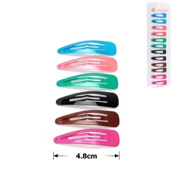 (31-14992) Набор заколок-хлопушек для волос 4.8см глянцевый цветной