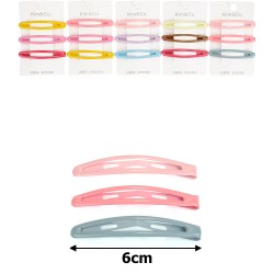 (49-15426) Набір заколок для волосся 6см глянсовий кольоровий з напиленням