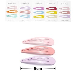 (41-15631) Набір заколок-хлопушек для волосся 5см глянсовий кольоровий