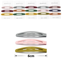 (48-15648) Набір шпильок-хлопушок для волосся 6см матовий кольоровий