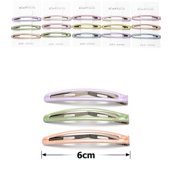 (49-15649) Набір заколок-хлопушок для волосся 6см глянсовий кольоровий з напиленням