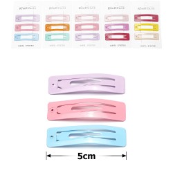 (52-15652) Набір заколок-хлопушок для волосся 5см глянсовий кольоровий