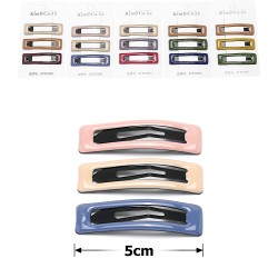 (53-15657) Набір заколок-хлопушок для волосся 5см глянсовий кольоровий з напиленням