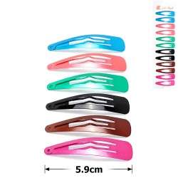 (34-15728) Набір заколок-хлопушок для волосся 5.9см глянсовий кольоровий