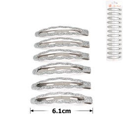 (28-3149) Набір заколок-хлопушок для волосся 6.1см з присипкою