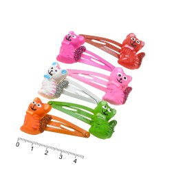 Набір дитячих заколок-хлопушок для волосся Кішка (522)