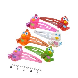 Набор детских заколок-хлопушек для волос Попугай (528)