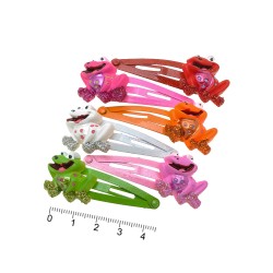 Набір дитячих заколок-хлопушок для волосся Жаба (533)