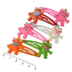 Набір дитячих заколок-хлопушок для волосся Жаба (613)