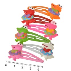 Набір дитячих заколок-хлопушок для волосся Крокодил (615)