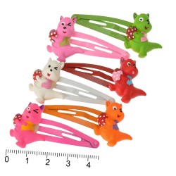 Набор детских заколок-хлопушек для волос Лисёнок (618)