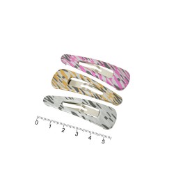 Набір заколок-хлопушок з пластиковою накладкою 5.5см (6477)