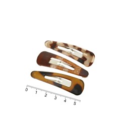 Набір заколок-хлопушок з пластиковою накладкою 5.5см (6478)