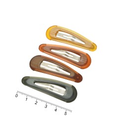 Набір заколок-хлопушок з пластиковою накладкою 5.5см (6479)