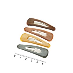 Набір заколок-хлопушок з пластиковою накладкою 5.5см (6480)