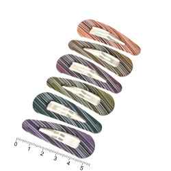 Набір заколок-хлопушок з пластиковою накладкою 5.5см (6483)