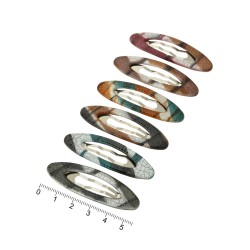 Набір заколок-хлопушок з пластиковою накладкою 5.5см (6488)