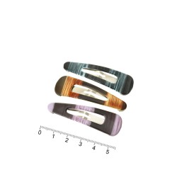 Набір заколок-хлопушок з пластиковою накладкою 5.5см (6490)