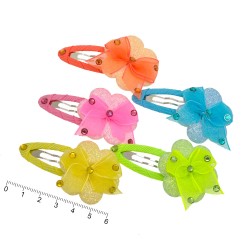 Набір дитячих заколок-хлопушок для волосся з бантиком (7384)