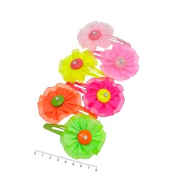 Набір дитячих заколок-хлопушок для волосся з бантиком (7387)