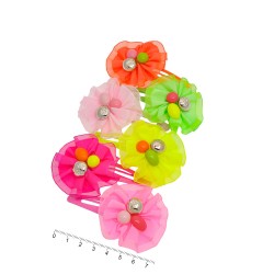 Набір дитячих заколок-хлопушок для волосся з бантиком (7390)