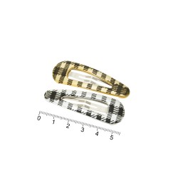 Набір заколок-хлопушок з пластиковою накладкою 5.5см (7397)