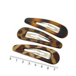 Набір заколок-хлопушок з пластиковою накладкою 7.5см (7403)