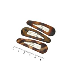 Набір заколок-хлопушок з пластиковою накладкою 5.5см (7406)