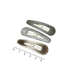 Набір заколок-хлопушок з пластиковою накладкою 5.5см (7407)