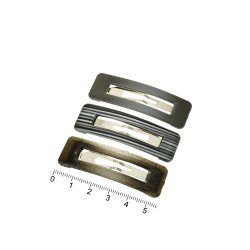 Набір заколок-хлопушок з пластиковою накладкою 5.5см (7409)