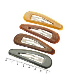 Набір заколок-хлопушок з пластиковою накладкою 7.5см (7414)