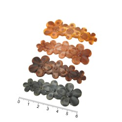 Набір заколок-хлопушок з пластиковою накладкою 6см (7418)