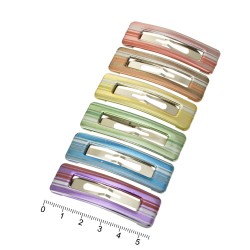 Набір заколок-хлопушок з пластиковою накладкою 5.5см (7431)