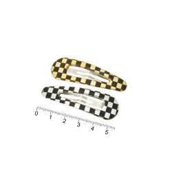 Набір заколок-хлопушок з пластиковою накладкою 5.5см (8925)