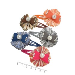 Набір дитячих заколок-хлопушок для волосся з бантиком (8991)