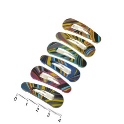 Набір заколок-хлопушок з пластиковою накладкою 4см (9006)