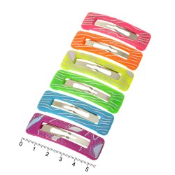 Набір заколок-хлопушок з пластиковою накладкою 5.5см (9008)