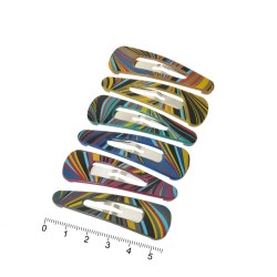 Набір заколок-хлопушок з пластиковою накладкою 5.5см (9012)