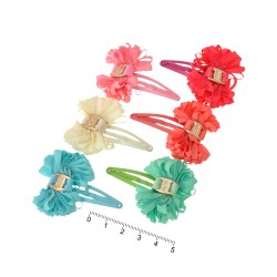 Набор детских заколок-хлопушек для волос с бантиком (9862)