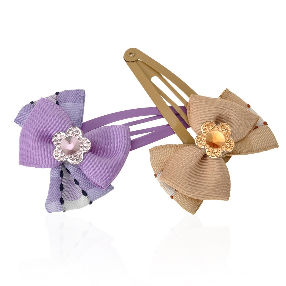 Набір дитячих заколок-хлопушок для волосся з бантиком (9865) 2