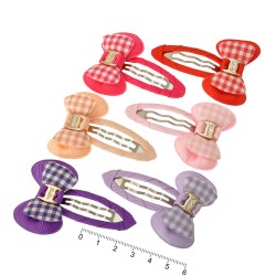 Набір дитячих заколок-хлопушок для волосся з бантиком (9872)